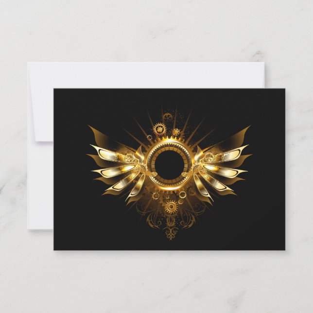 Steampunk wings thank you card (Front)