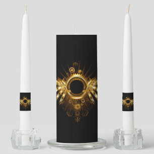 Steampunk wings unity candle set