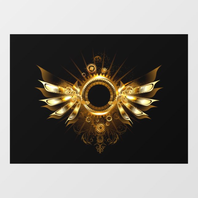 Steampunk wings window cling (Sheet)
