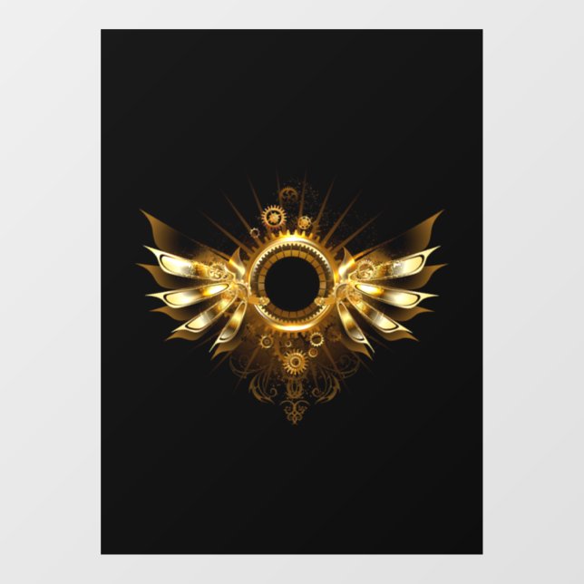 Steampunk wings window cling (Sheet)