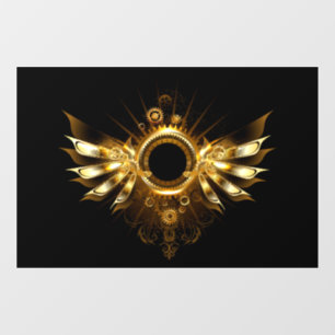 Steampunk wings window cling