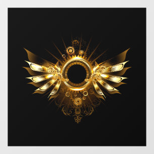 Steampunk wings window cling