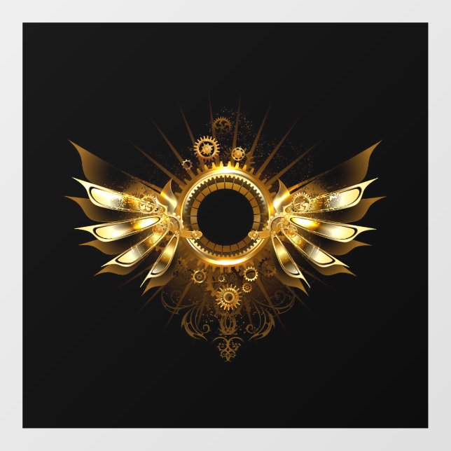 Steampunk wings window cling (Sheet)