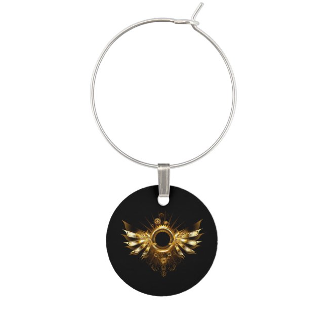 Steampunk wings wine charm (First Charm)