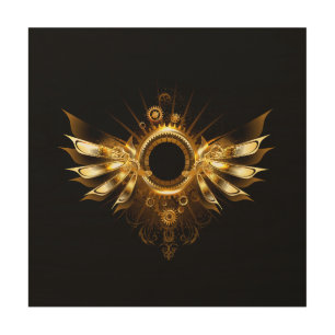 Steampunk wings wood wall art