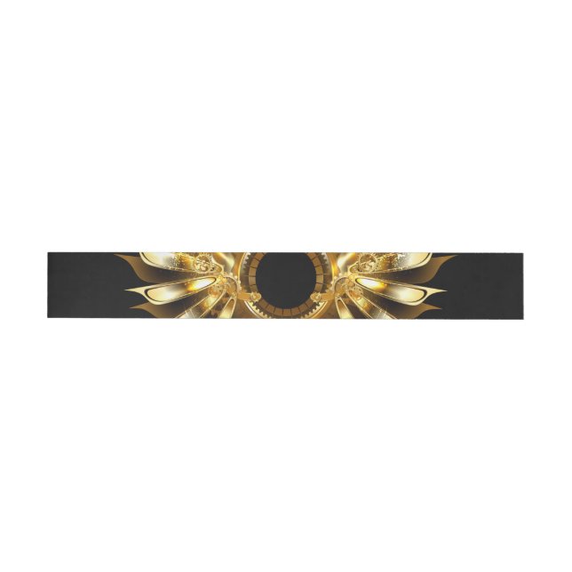 Steampunk wings wrap around address label (Individual)