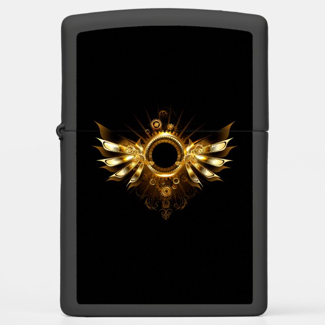 Steampunk wings zippo lighter (Front)