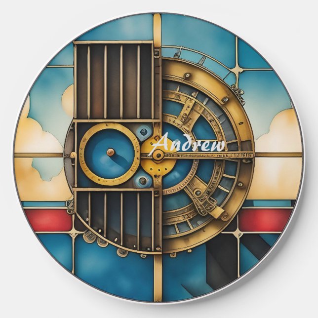 Steampunk  wireless charger  (Front)