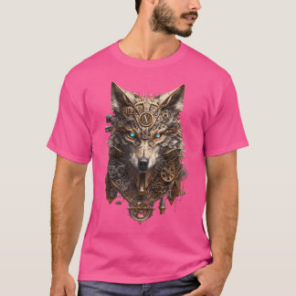 Steampunk Wolf With Mechanical Gears And Clockwork T-Shirt