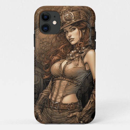 Steampunk Woman iPhone 11 Case