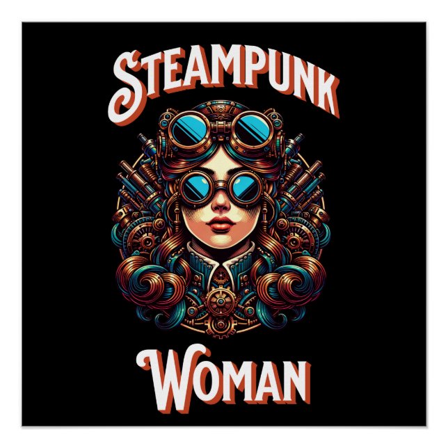 Steampunk Woman Poster (Front)