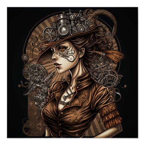 Steampunk Woman  Poster