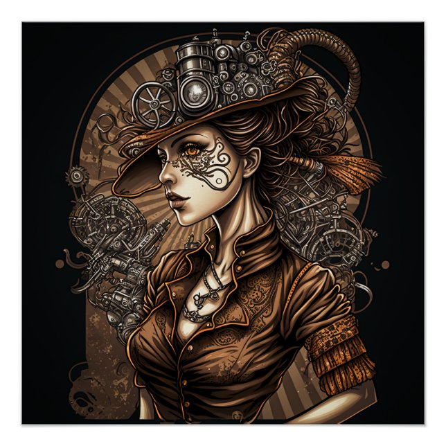 Steampunk Woman  Poster (Front)
