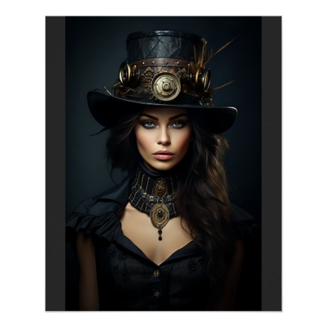 Steampunk Woman Poster (Front)