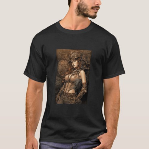 Steampunk Woman  T_Shirt