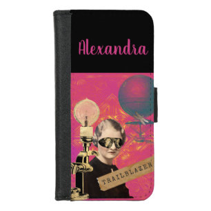 Steampunk Woman Trailblazer Pop Art Beach iPhone 8/7 Wallet Case