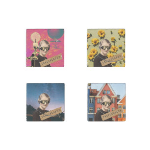 Steampunk Woman Trailblazer Pop Art Set Stone Magnet