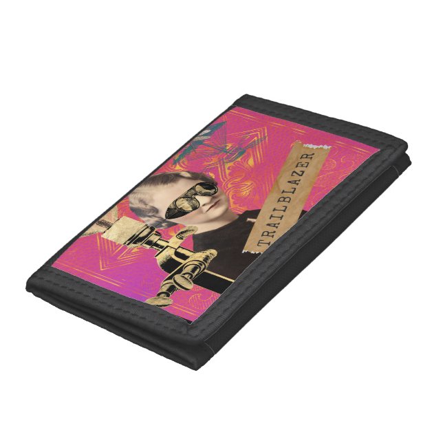 Steampunk Woman Trailblazer Pop Art  Trifold Wallet (Bottom)