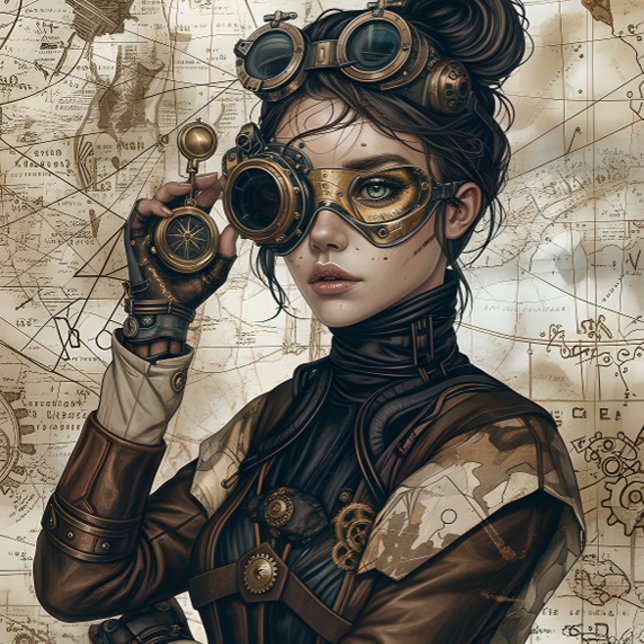 Steampunk women decoupage paper (Creator Uploaded)