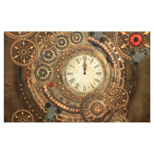 Steampunk, wonderful clockwork fabric Zazzle