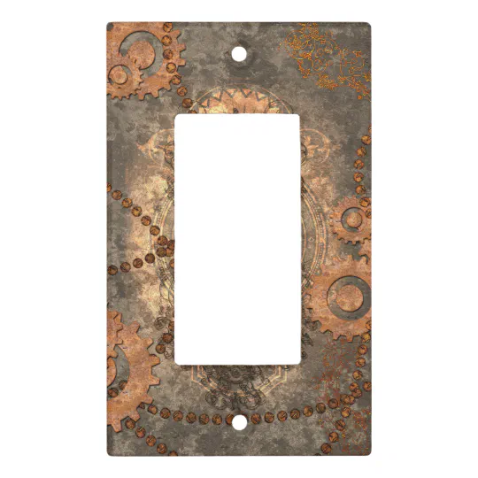 Steampunk Decor Key To My Heart Skeleton Key Metal Light Switch Plate Cover 