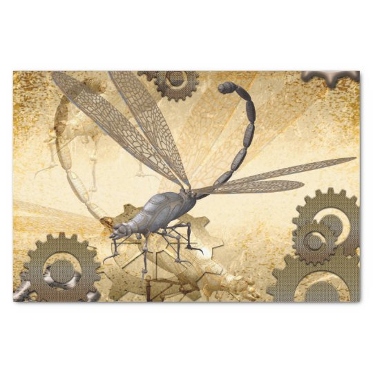 Steampunk, wonderful steam dragonflies tissue paper | Zazzle.com