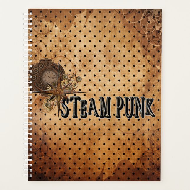 Steampunk Word Collage Planner (Front)
