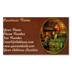 Steampunk - Worthington duplex steam pump 1880 Business Card Magnet