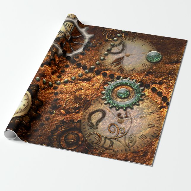 Steampunk Wrapping Paper (Unrolled)