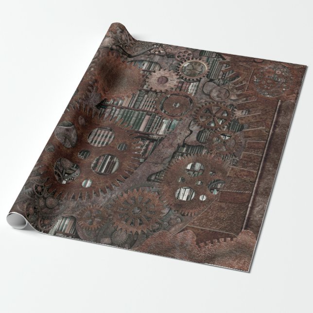 Steampunk Wrapping Paper (Unrolled)