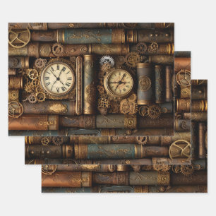 Steampunk Wrapping Paper Sheets