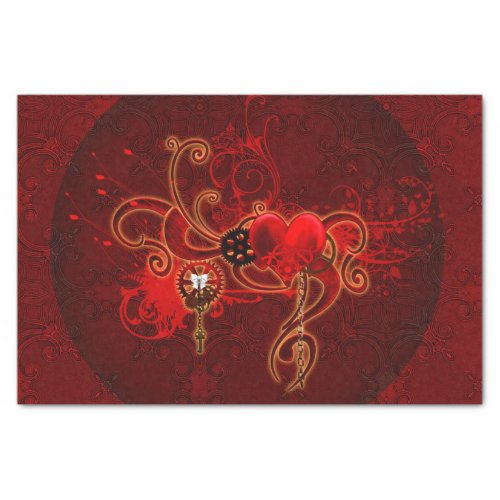 Steampunk wunderful heart tissue paper