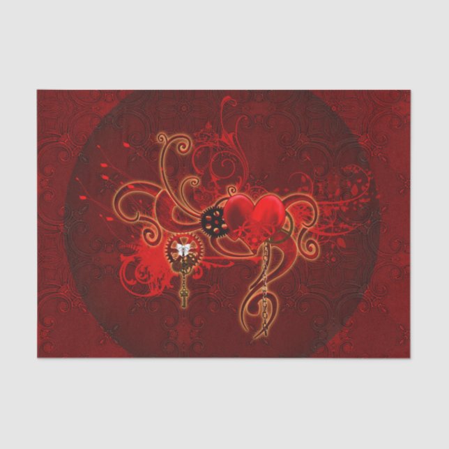 Steampunk, wunderful heart tissue paper (Front)