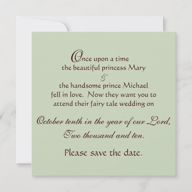 Steampunk & Yellow Roses Save The Date (Front)