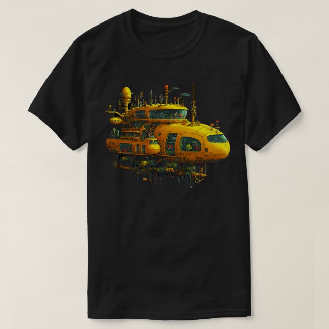 Steampunk Yellow Submarine T-Shirt (Design Front)