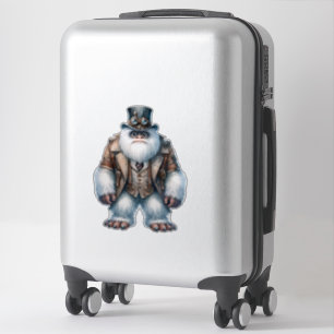 Steampunk Yeti Transparent Sticker