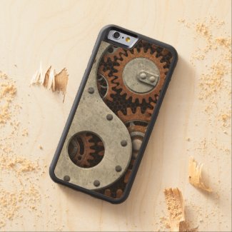 Steampunk Yin Yang Carved® Maple iPhone 6 Bumper