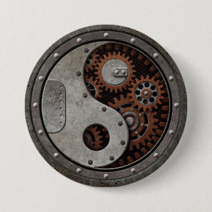 Steampunk Yin Yang Pinback Button