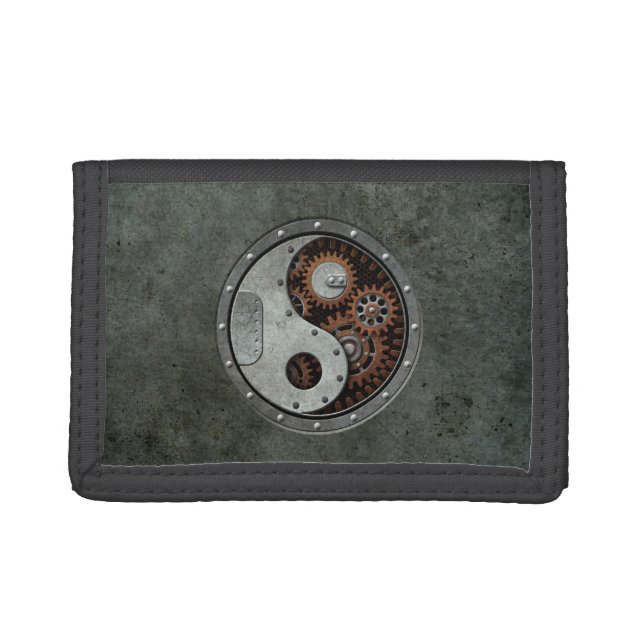 Steampunk Yin Yang Tri-fold Wallet (Front)