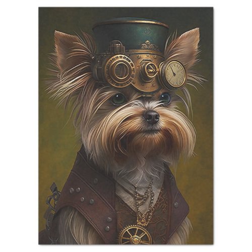 Steampunk Yorkshire Terrier Tissue Paper