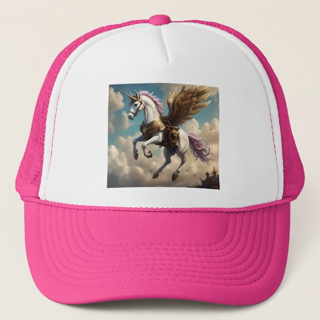 Steampunked Unicorn, Trucker Hat (Front)
