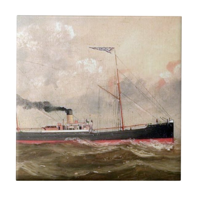 Steamship Louise 1800s Ceramic Tile (Front)