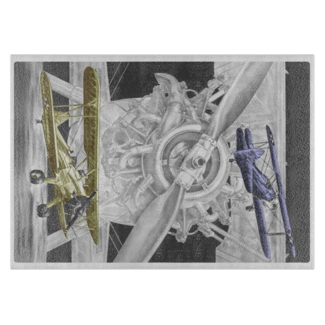 Stearman Biplane Cutting Board (Front)