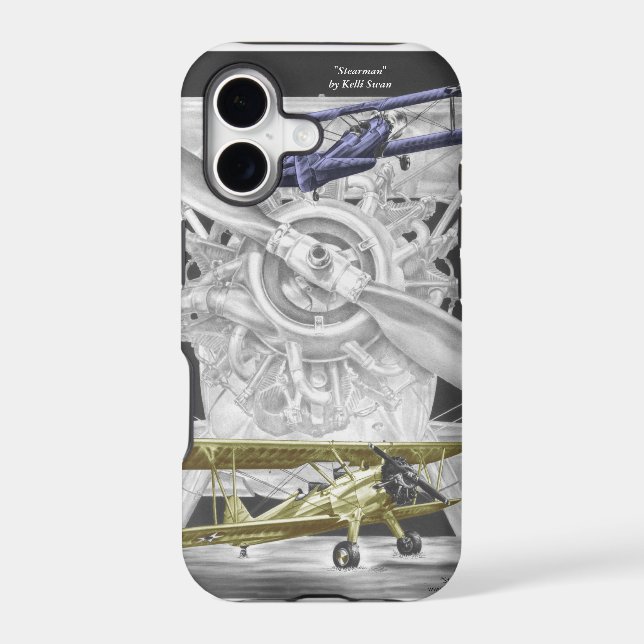 Stearman Biplane Iphone Case (Back)