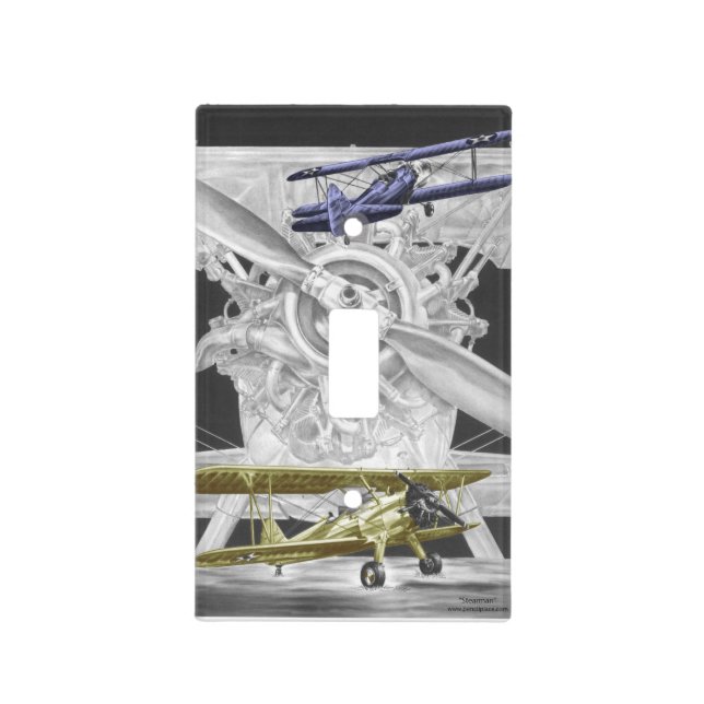 Stearman Biplane Light Switch Cover (Front)