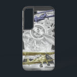 Stearman Biplane Samsung Galaxy S22 Case<br><div class="desc">This Vintage Airplane drawing, featuring a rotary engine Stearman biplane, was created by pencil artist Kelli Swan. The original black and white pencil drawing was hand-tinted with color details, yielding this final look. The artwork is titled "Stearman". Kelli Swan specializes in the beautiful and striking effect of black and white...</div>