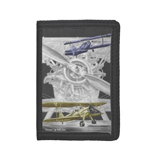 Stearman Biplane Tri_fold Wallet