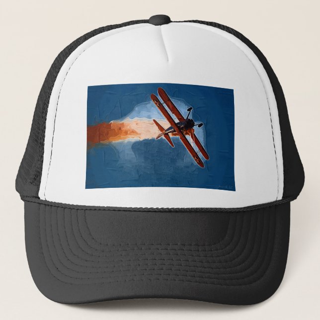 Stearman Biplane Trucker Hat (Front)