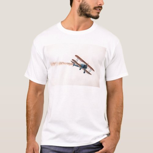 Stearman Pt_13d Double Decker Aircraft Fly T_Shirt