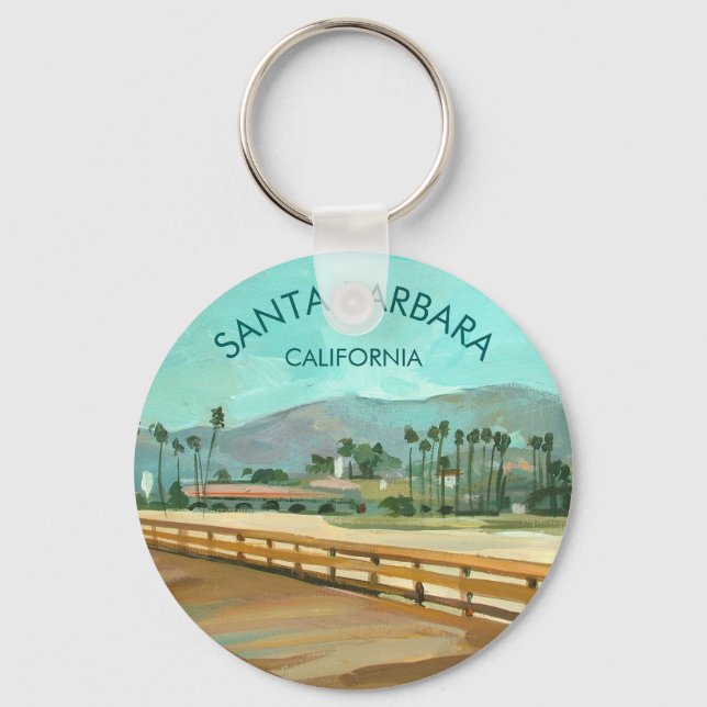 Stearns Wharf - Santa Barbara, CA Keychain (Front)